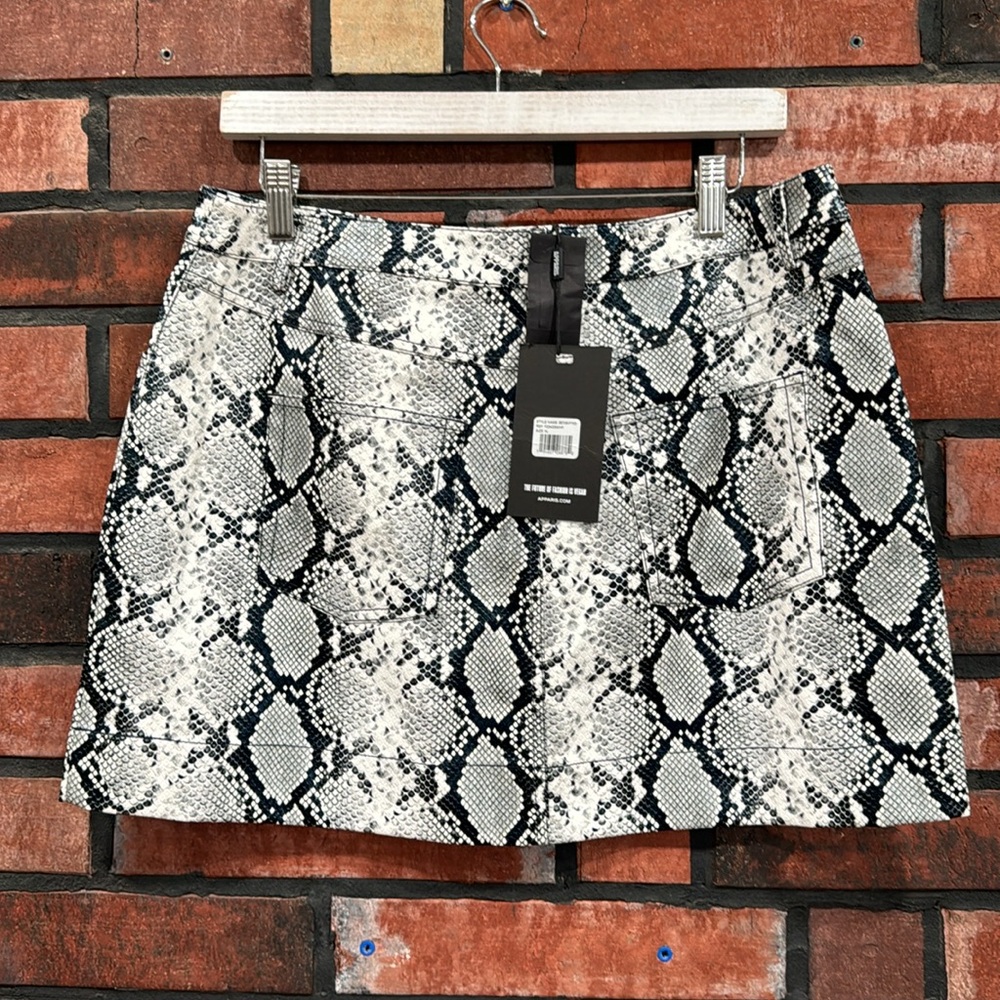 Apparis Gretchen Python Skirt in White Python - Picture 6 of 11
